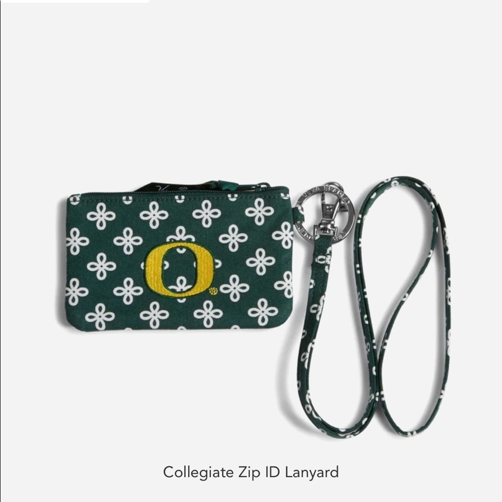 Vera Bradley Collegiate Zip ID Lanyard - U of Oregon